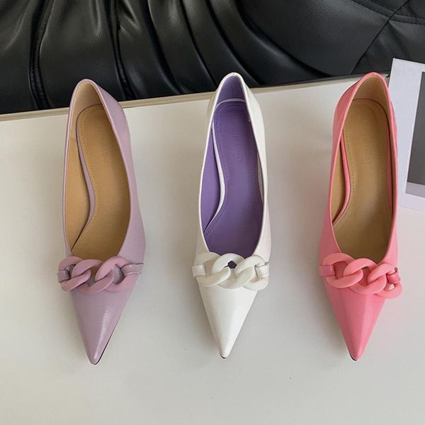 dress shoes 2021 women sweet style chain pointed toe pumps leather slip-on stiletto high heels fashion party nightclub ladies, Black
dress shoes 2021 women sweet style chain pointed toe pumps leather slip-on stiletto high heels fashion party nightclub ladies, Black
