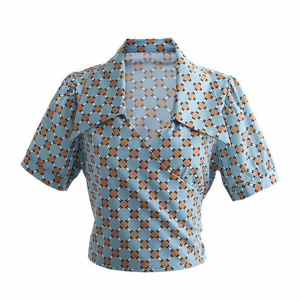 women's blouses & shirts v neck short sleeve 2021 summer clothing slim fit style retro printed shirt design sense niche lace up knot, White
women's blouses & shirts v neck short sleeve 2021 summer clothing slim fit style retro printed shirt design sense niche lace up knot, White