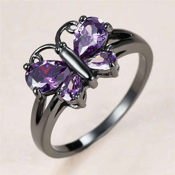 wedding rings dainty female purple crystal stone ring charm 14kt black gold for women vintage butterfly zircon engagement, Slivery;golden
wedding rings dainty female purple crystal stone ring charm 14kt black gold for women vintage butterfly zircon engagement, Slivery;golden