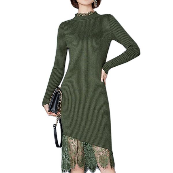 casual dresses women sweater autumn winter long sleeve bodycon pencil lace dress ladies knitted turtleneck sexy, Black;gray
casual dresses women sweater autumn winter long sleeve bodycon pencil lace dress ladies knitted turtleneck sexy, Black;gray