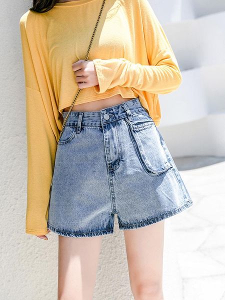 women's jeans denim shorts women high waist wide leg 2021 fashion summer korean style pockets casual 251j, Blue
women's jeans denim shorts women high waist wide leg 2021 fashion summer korean style pockets casual 251j, Blue