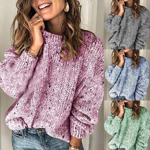women's sweaters selling european and american style retro solid color round neck multi-color sweater fall 2021 women pink, White;black
women's sweaters selling european and american style retro solid color round neck multi-color sweater fall 2021 women pink, White;black