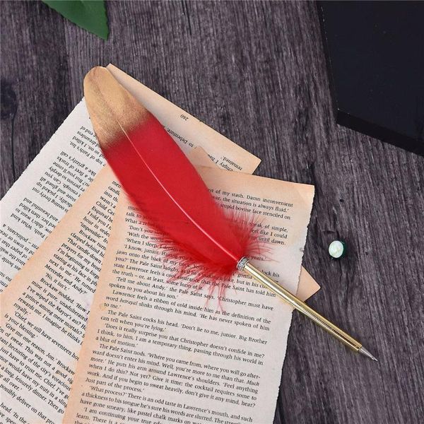 ballpoint pens colorful feather pen vintage elegant roller ball kawaii wedding party signature office school supplies, Blue;orange
ballpoint pens colorful feather pen vintage elegant roller ball kawaii wedding party signature office school supplies, Blue;orange