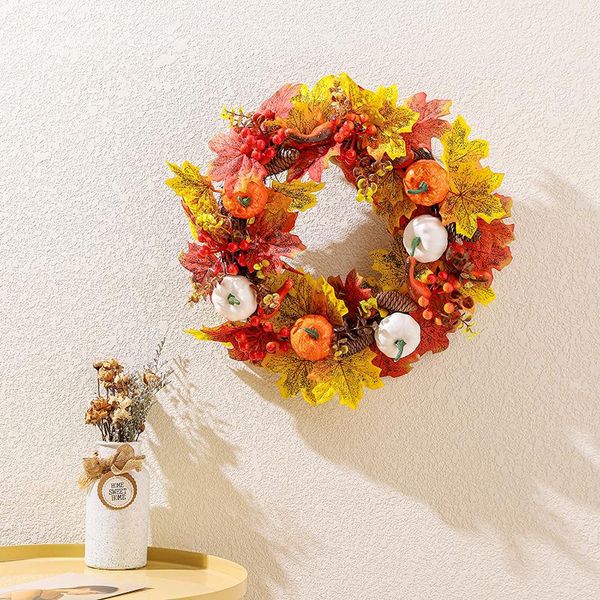 decorative flowers & wreaths fall wreath pumpkin front door hanging ornament realistic garland thanksgiving party festival decor dtt88
decorative flowers & wreaths fall wreath pumpkin front door hanging ornament realistic garland thanksgiving party festival decor dtt88
