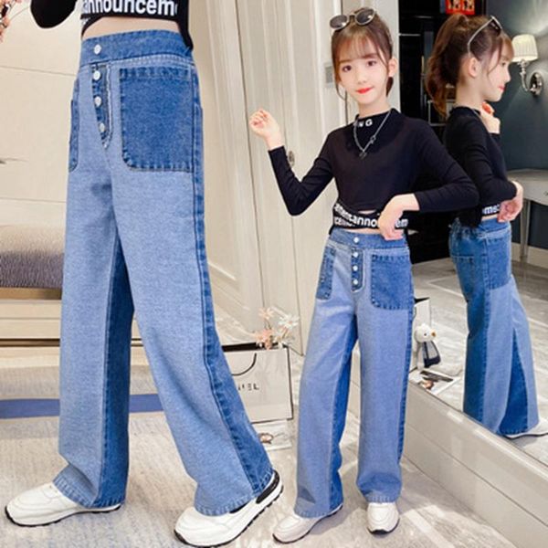 jeans autumn children's pants for teenage korean style fashion design baby girl loose denim trousers 4-14years, Blue
jeans autumn children's pants for teenage korean style fashion design baby girl loose denim trousers 4-14years, Blue