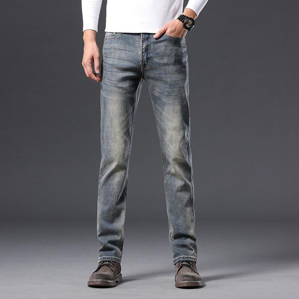men's jeans the nostalgic four seasons classic business casual stretch fit slim straight trend comfortable fashion, Blue
men's jeans the nostalgic four seasons classic business casual stretch fit slim straight trend comfortable fashion, Blue