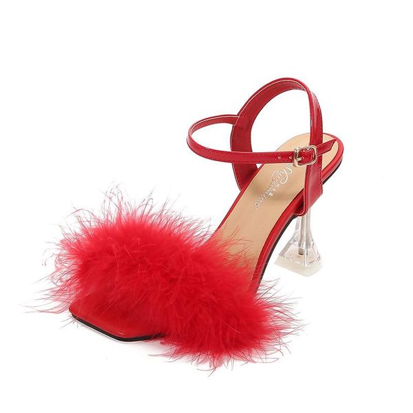 sandals mclubgirl 2021 heels wineglass heel furry shoes stiletto square toe strap fashion fur lfd, Black
sandals mclubgirl 2021 heels wineglass heel furry shoes stiletto square toe strap fashion fur lfd, Black