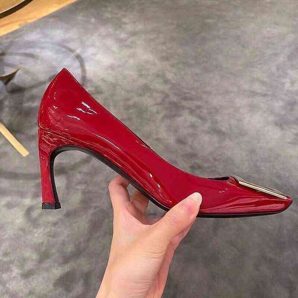 high heels casual sandals shoes women's shoes 2022 style square button banana heel middle thin work patent leather red bride wedding wo, Black
high heels casual sandals shoes women's shoes 2022 style square button banana heel middle thin work patent leather red bride wedding wo, Black