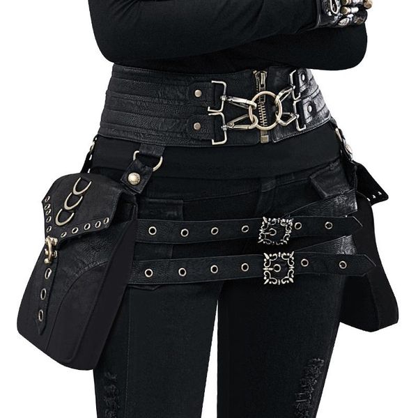 european american pu leather motorcycle women's bag fanny packs steampunk outdoor mobile phone retro black waist bags
european american pu leather motorcycle women's bag fanny packs steampunk outdoor mobile phone retro black waist bags