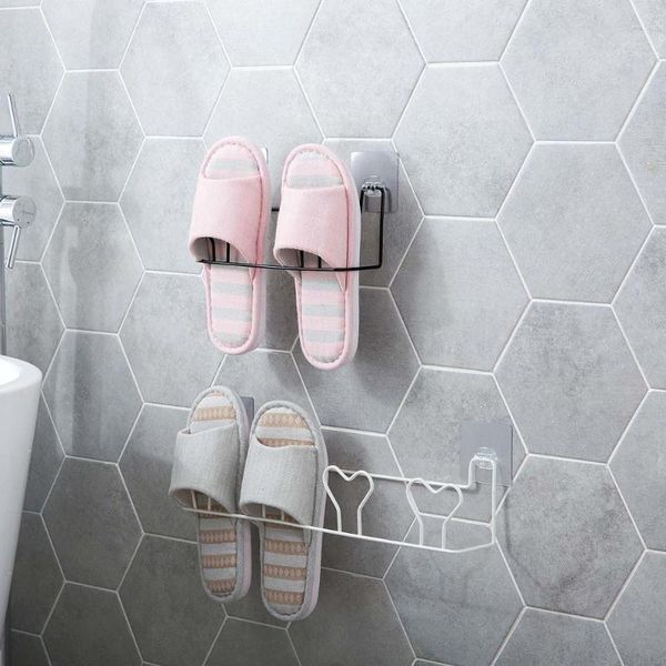iron wall mounted shoe rack hanging holder organizer hanger slippers drain storage shelf bathroom clothing & wardrobe
iron wall mounted shoe rack hanging holder organizer hanger slippers drain storage shelf bathroom clothing & wardrobe