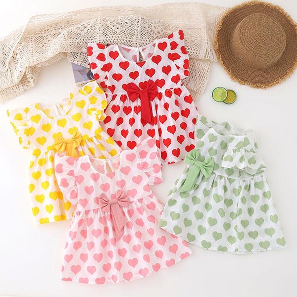 girl's dresses baby girl dress 2021 summer 100% cotton short sleeve cartoon fashion love dressd, Red;yellow
girl's dresses baby girl dress 2021 summer 100% cotton short sleeve cartoon fashion love dressd, Red;yellow