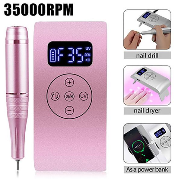 nail drill & accessories 2 in 1 drying lamp machine 35000rpm portable rechargeable pen for manicure electric sander 2021
nail drill & accessories 2 in 1 drying lamp machine 35000rpm portable rechargeable pen for manicure electric sander 2021