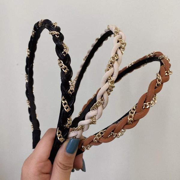 hair accessories oaoleer fashion chain bands leather braid headband holder for women girls luxury elegant lady
hair accessories oaoleer fashion chain bands leather braid headband holder for women girls luxury elegant lady