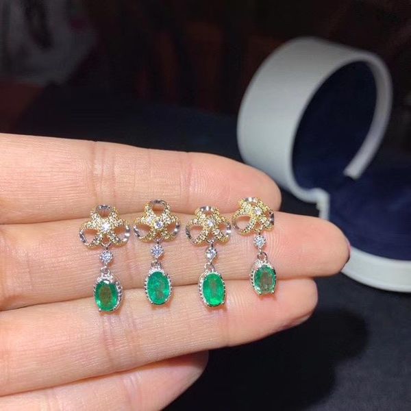 other emerald earring natural and real 925 sterling silver fine jewelry for men women, Golden;silver
other emerald earring natural and real 925 sterling silver fine jewelry for men women, Golden;silver