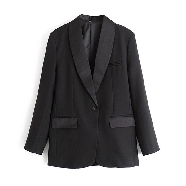 stylish streetwear black blazer office elegant ladies female long sleeve pocket design spring autumn coats 210430, White;black
stylish streetwear black blazer office elegant ladies female long sleeve pocket design spring autumn coats 210430, White;black