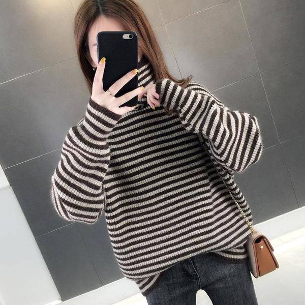 korean sweater women loose autumn winter students long-sleeved high-necked bottoming shirt thickened women's sweaters, White;black
korean sweater women loose autumn winter students long-sleeved high-necked bottoming shirt thickened women's sweaters, White;black