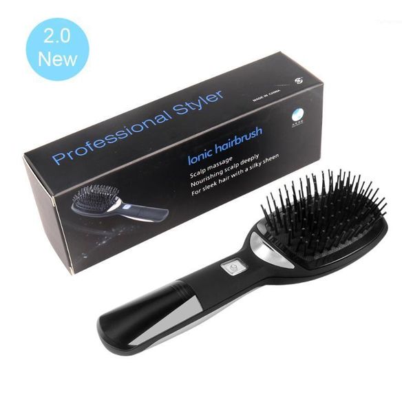 2.0 ionic electric hairbrush portable hair comb strong negative ion release straighting anti-static magic brush1, Silver
2.0 ionic electric hairbrush portable hair comb strong negative ion release straighting anti-static magic brush1, Silver
