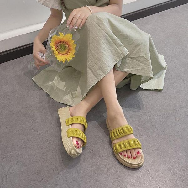 slippers women slip on slides fashion flat platform pleated sandals female outdoor casual flip flop lady shoes, Black
slippers women slip on slides fashion flat platform pleated sandals female outdoor casual flip flop lady shoes, Black