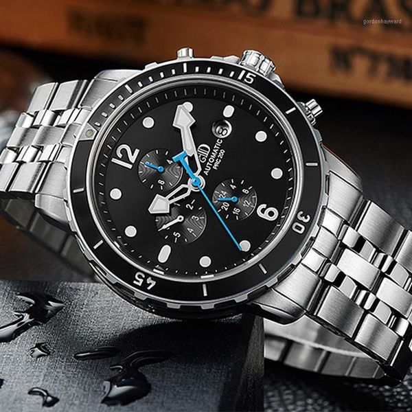 casual business watches sport military function men automatic mechanical mens montre homme clock wristwatches, Slivery;brown
casual business watches sport military function men automatic mechanical mens montre homme clock wristwatches, Slivery;brown