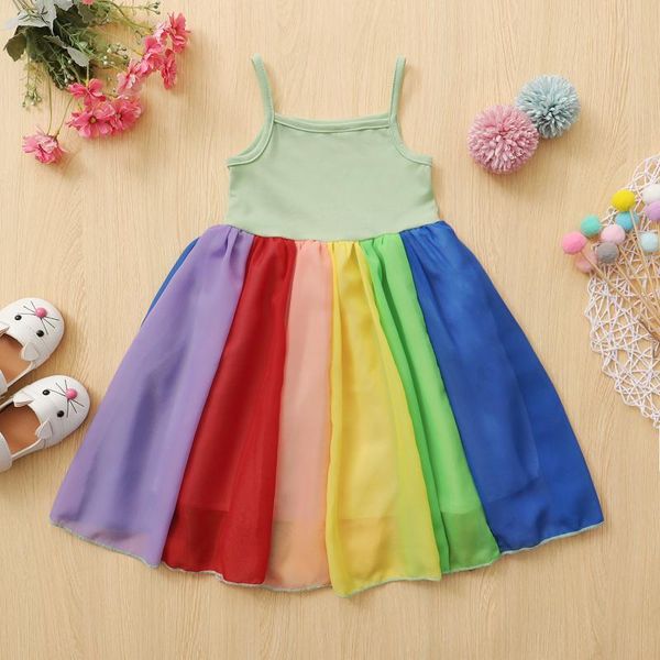 girl's dresses patchwork rainbow printed dress for girls sleeveless suspender children's tulle cute outfits princess summer, Red;yellow
girl's dresses patchwork rainbow printed dress for girls sleeveless suspender children's tulle cute outfits princess summer, Red;yellow