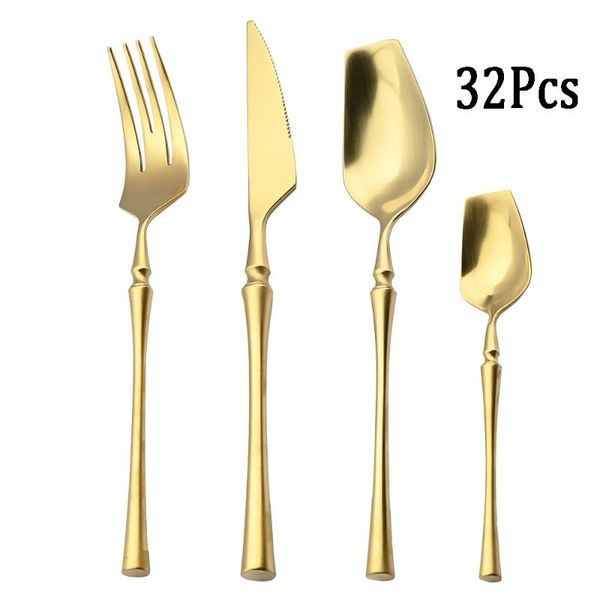 dinnerware sets 32pcs luxury cutlery set matte tableware 304 stainless steel fork spoon knife silverware service for 8
dinnerware sets 32pcs luxury cutlery set matte tableware 304 stainless steel fork spoon knife silverware service for 8