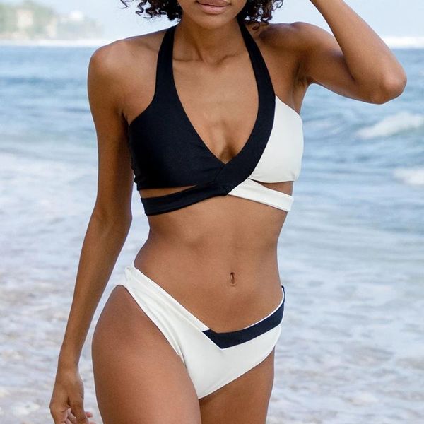 women's swimwear women cross bandage bikini halter black swimsuit push up brazilian set bathing suit swim wear biquini #t1q, White;black
women's swimwear women cross bandage bikini halter black swimsuit push up brazilian set bathing suit swim wear biquini #t1q, White;black