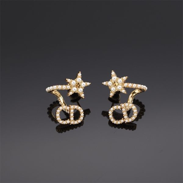 75% off outlet online family pearl five pointed star letter new hanging lady earrings, Silver
75% off outlet online family pearl five pointed star letter new hanging lady earrings, Silver