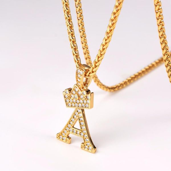 pendant necklaces collare initial letter a-z charms necklace with crown 316l stainless steel gift men/women jewelry letters p443, Silver
pendant necklaces collare initial letter a-z charms necklace with crown 316l stainless steel gift men/women jewelry letters p443, Silver