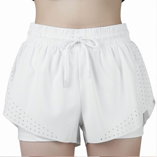 women's shorts white multi-color 2021 summer breathable double loose casual, White;black
women's shorts white multi-color 2021 summer breathable double loose casual, White;black