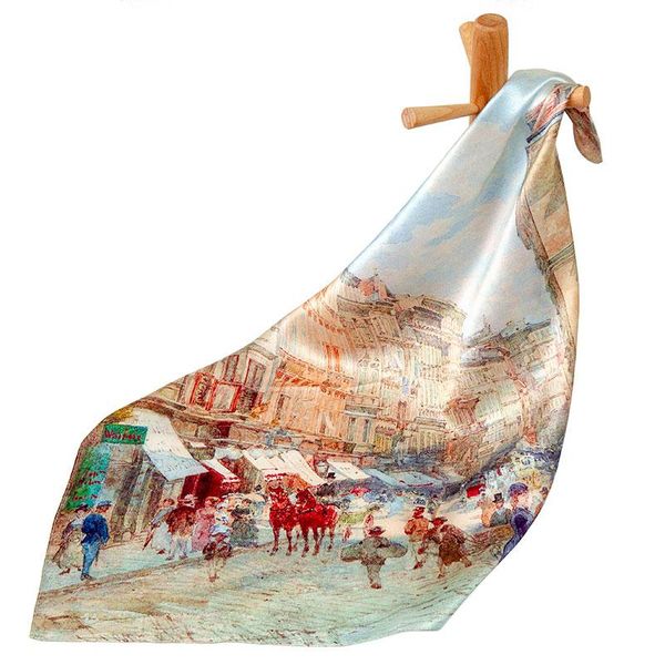 scarves 100% silk scarf women old city street neckerchief bandana 2021 foulard small square gift for lady, Blue;gray
scarves 100% silk scarf women old city street neckerchief bandana 2021 foulard small square gift for lady, Blue;gray