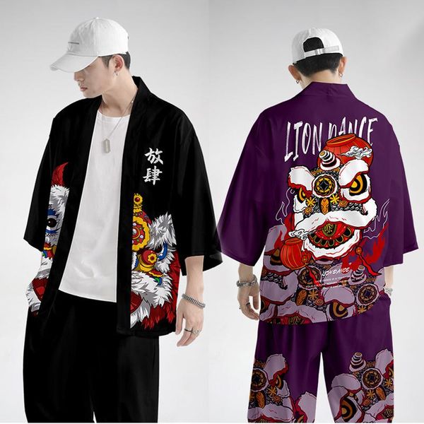 japanese harajuku style kimono streetwear lion printed haori casual trousers men chinese robes shirts hip hop harem pants ethnic clothing, Red
japanese harajuku style kimono streetwear lion printed haori casual trousers men chinese robes shirts hip hop harem pants ethnic clothing, Red