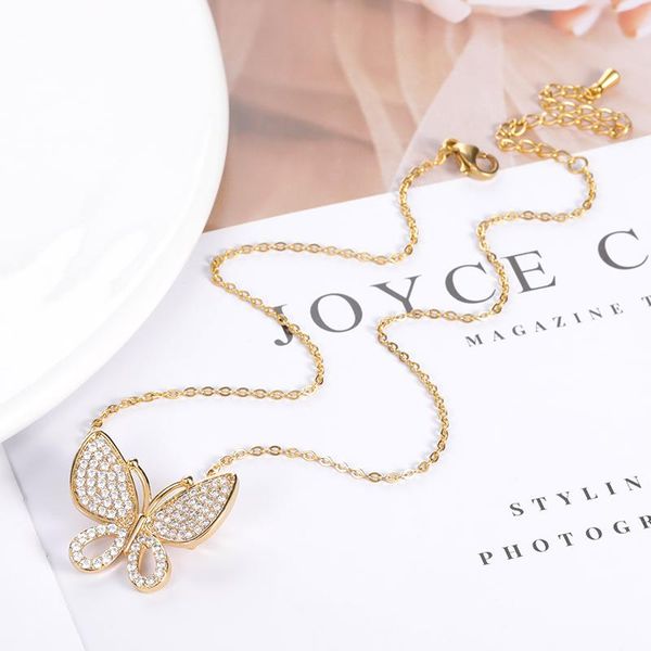 pendant necklaces minimalism fashion jewelry exquisite butterfly micro-set zircon necklace elegant female clavicle party bff, Silver
pendant necklaces minimalism fashion jewelry exquisite butterfly micro-set zircon necklace elegant female clavicle party bff, Silver