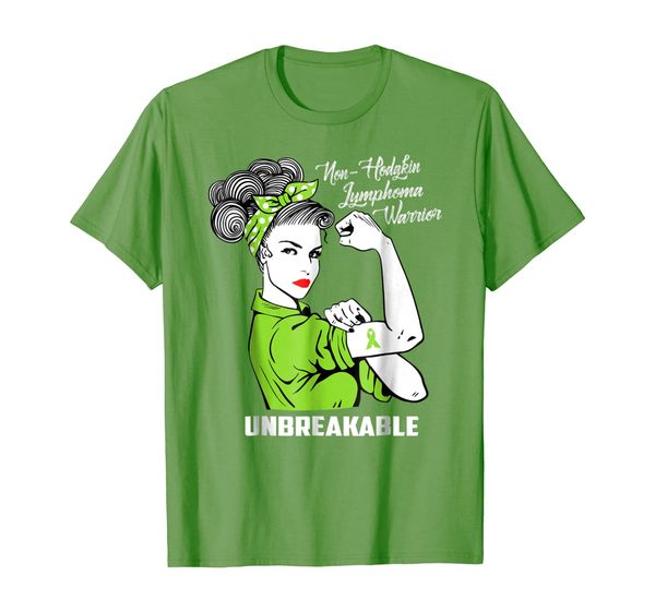 non-hodgkin lymphoma warrior unbreakable t-shirt awareness, White;black