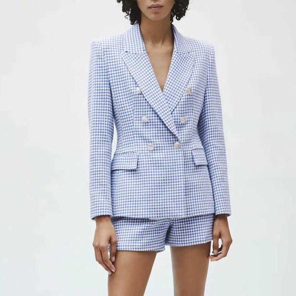 za women suit 2-piece suit spring fashion british plaid youth s casual chic street women's 210601, White
za women suit 2-piece suit spring fashion british plaid youth s casual chic street women's 210601, White