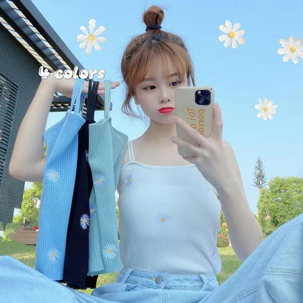 women's tanks & camis knitted vest female suspenders fashion sleeveless t-shirt woman japanese and korean ins harajuku temperament net, White
women's tanks & camis knitted vest female suspenders fashion sleeveless t-shirt woman japanese and korean ins harajuku temperament net, White