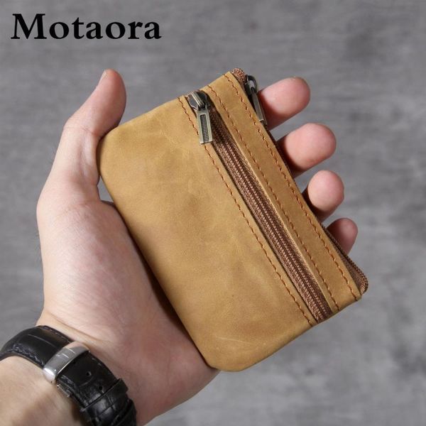 card holders motaora mini holder genuine leather id bag vintage handmade coins wallet luxury ultra-thin driver's license, Brown;gray
card holders motaora mini holder genuine leather id bag vintage handmade coins wallet luxury ultra-thin driver's license, Brown;gray