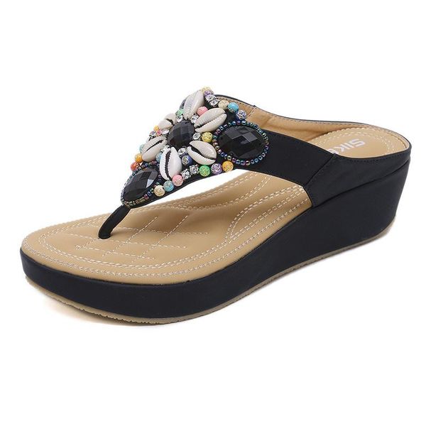 ethnic style bohemian beaded large size 35-42 women summer sandals comfortable shoes lady wedges platform, Black
ethnic style bohemian beaded large size 35-42 women summer sandals comfortable shoes lady wedges platform, Black