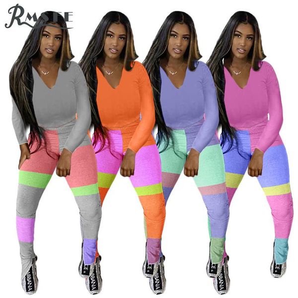 women's tracksuits rmsfe 2021 skinny jogger patchwork two piece set o-neck bandage 2 women full sleeve and pant autumn sets, Gray
women's tracksuits rmsfe 2021 skinny jogger patchwork two piece set o-neck bandage 2 women full sleeve and pant autumn sets, Gray