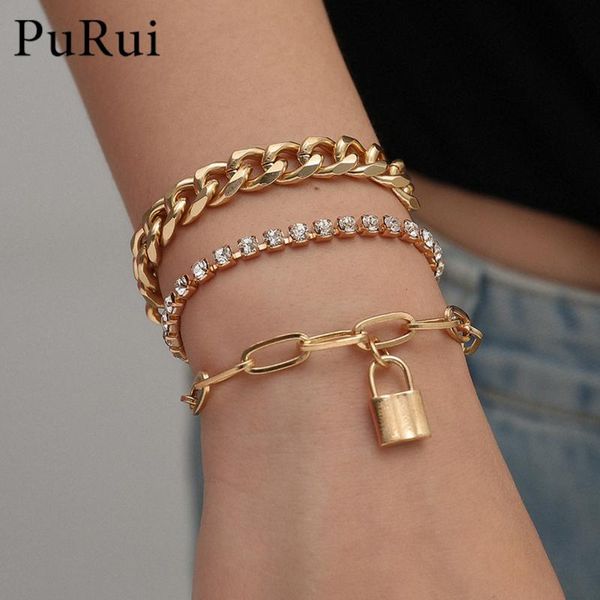 link, chain gothic 3pcs/set crystal lock pendant bracelets set for women boho luxury bling rhinestone tennis bangles jewelry, Black
link, chain gothic 3pcs/set crystal lock pendant bracelets set for women boho luxury bling rhinestone tennis bangles jewelry, Black
