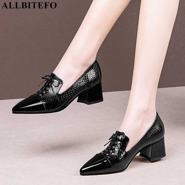 allbitefo genuine leather brand high heel shoes autumn/spring women heels shoes thick heels office ladies shoes 210611, Black
allbitefo genuine leather brand high heel shoes autumn/spring women heels shoes thick heels office ladies shoes 210611, Black