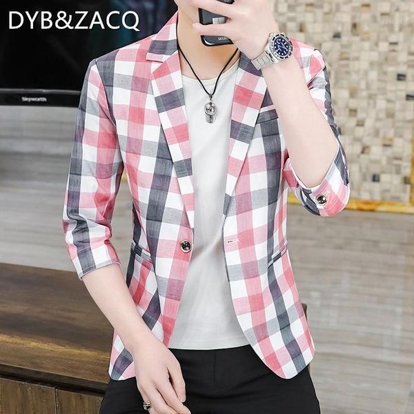 men's suits & blazers dyb&zacq summer suit seven minute sleeve korean version slim fashion handsome lattice small jacket 3xl, White;black
men's suits & blazers dyb&zacq summer suit seven minute sleeve korean version slim fashion handsome lattice small jacket 3xl, White;black