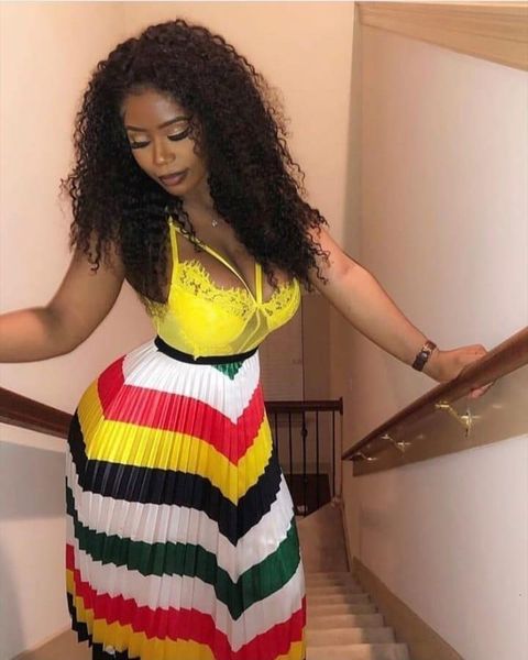 latest fashion multicolored stripes women pleats high waist a line charming lady casual skirts real pictures spring autumn, Black;gray
latest fashion multicolored stripes women pleats high waist a line charming lady casual skirts real pictures spring autumn, Black;gray