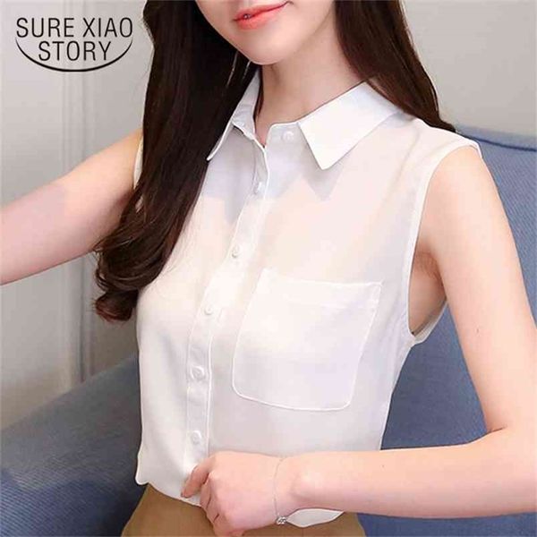 fashion women blouses sleeveless summer chiffon turn down collar office white shirts 3013 50 210506
fashion women blouses sleeveless summer chiffon turn down collar office white shirts 3013 50 210506