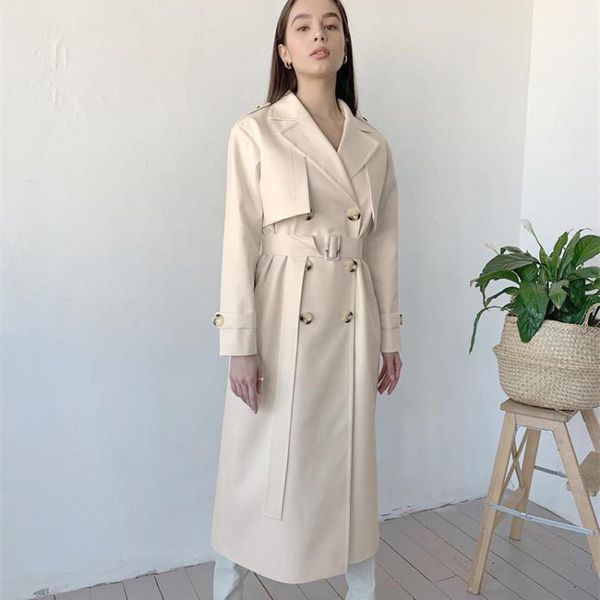 women's trench coats 2021 windbreaker work clothes slim fitting long sleeve commuter small waist early autumn loose coat, Tan;black
women's trench coats 2021 windbreaker work clothes slim fitting long sleeve commuter small waist early autumn loose coat, Tan;black