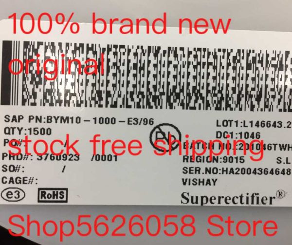 smart power plugs bym10-1000-e3/96 d0213 bym10-1000-e3/76 smd zmy36 ll-41 100% original 30pcs/lot stock
smart power plugs bym10-1000-e3/96 d0213 bym10-1000-e3/76 smd zmy36 ll-41 100% original 30pcs/lot stock