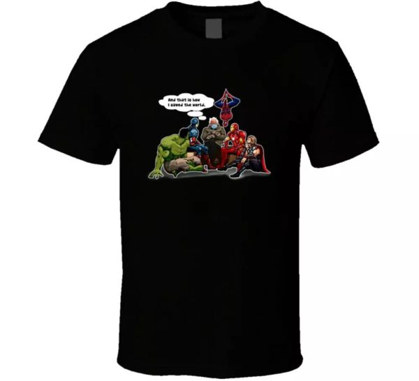 bernie sanders and that is how i saved the world superheroes parody t shirt, White;black
bernie sanders and that is how i saved the world superheroes parody t shirt, White;black