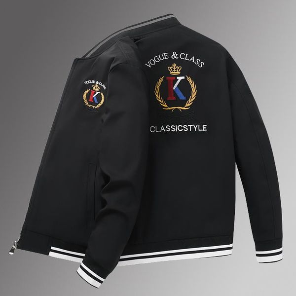 men's jackets luxury crown embroidery stand collar male coats slim fit zipper mens vintage plus size 5xl autumn winter man, Black;brown
men's jackets luxury crown embroidery stand collar male coats slim fit zipper mens vintage plus size 5xl autumn winter man, Black;brown