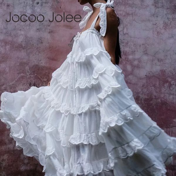 women elegant strap backless loose long dress casual sweet lace ruffles midi vintage white vestidos mujer 210428, Black;gray
women elegant strap backless loose long dress casual sweet lace ruffles midi vintage white vestidos mujer 210428, Black;gray