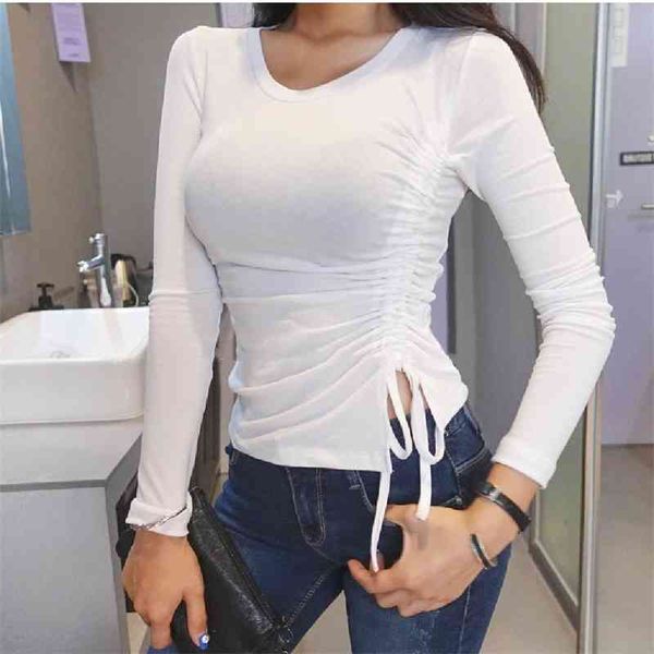 white t shirt women elasticity t-shirt korean style tee woman clothes slim tshirt female skinny long sleeve 210423
white t shirt women elasticity t-shirt korean style tee woman clothes slim tshirt female skinny long sleeve 210423