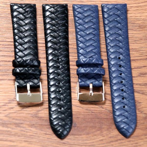 watch bands 20 mm woven pattern blue black soft strap replacement braided band leather with stainless steel buckle high quality, Black;brown
watch bands 20 mm woven pattern blue black soft strap replacement braided band leather with stainless steel buckle high quality, Black;brown